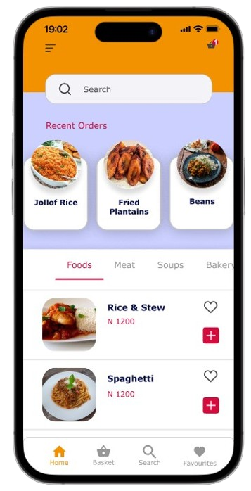 food delvery app mockup by greychip